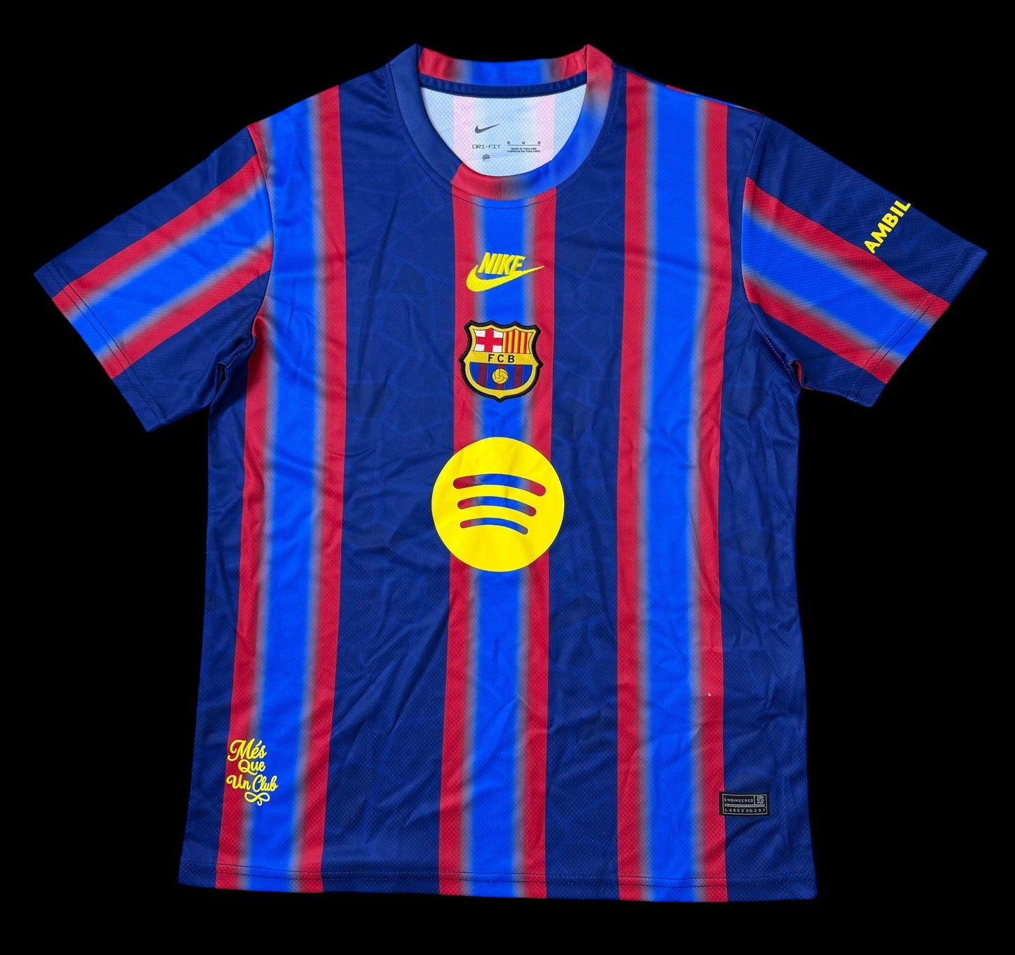 Maillot de football FC Barcelone domicile bleu et rouge rayé pour homme, logo Nike et blason du club, sponsor Spotify. My Store 4