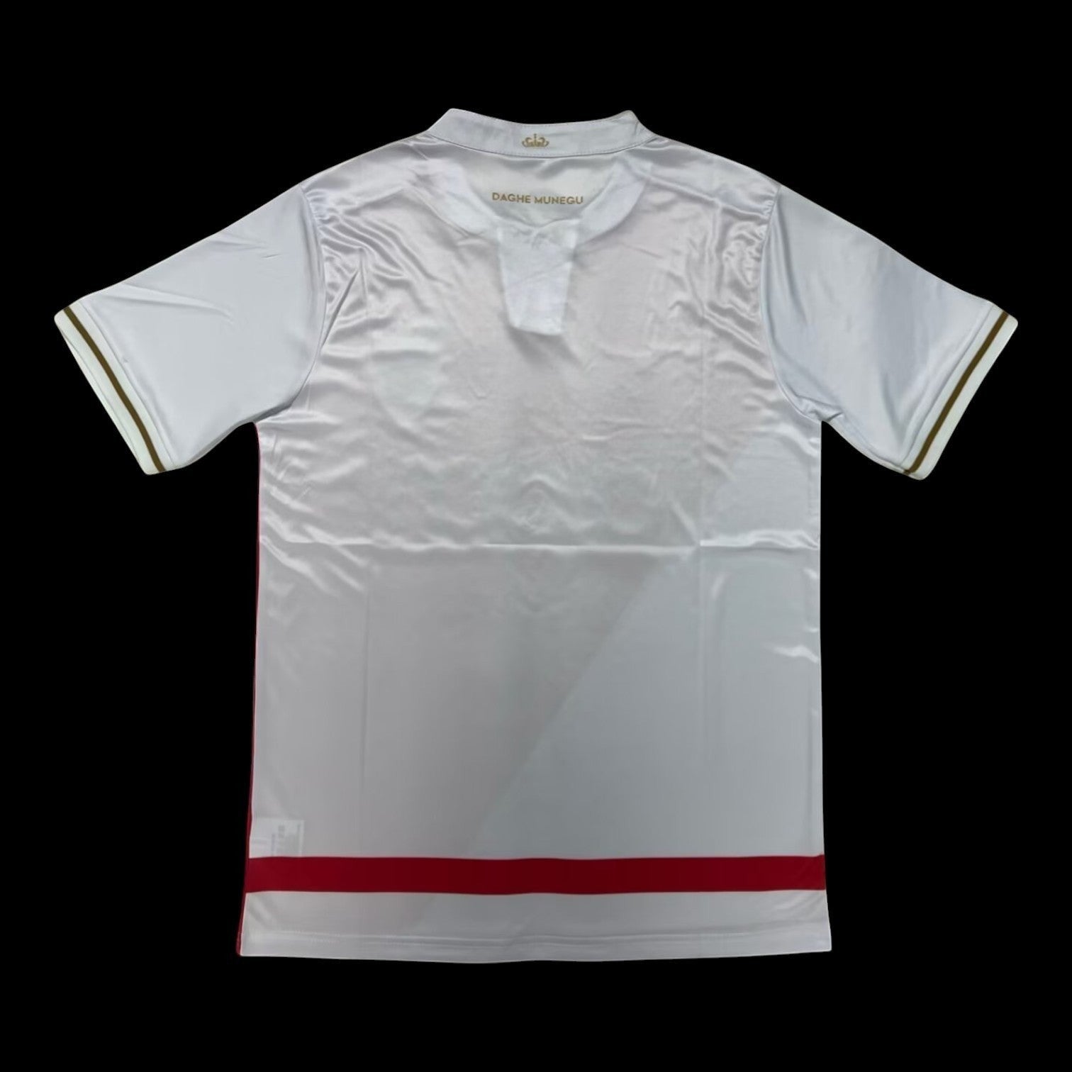 Maillot de football AS Monaco blanc et rouge pour homme, tissu léger et respirant, logo de l'équipe, sponsor, détails sur les manches. My Store