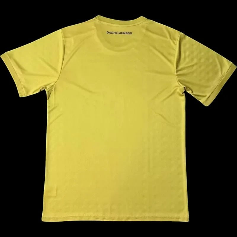 Maillot de football AS Monaco jaune vif pour homme, tissu respirant, logo équipe poitrine, sponsor apm MONACO. My Store