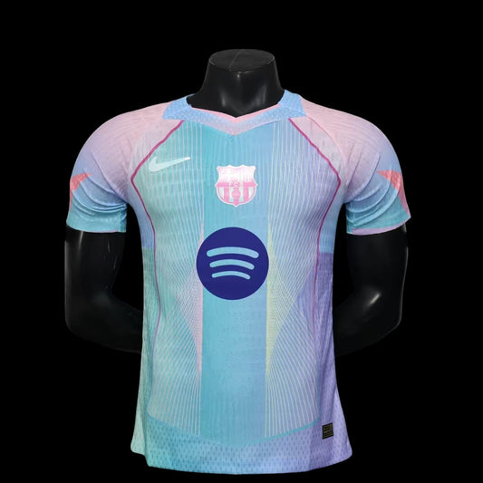 Maillot de football My Store pour homme, dégradé bleu ciel, rose pastel et violet, col en V, manches courtes, motifs graphiques.
