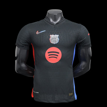 Maillot de football homme noir My Store, avec logos équipe et sponsor, accents rouges et bleus, col polo.