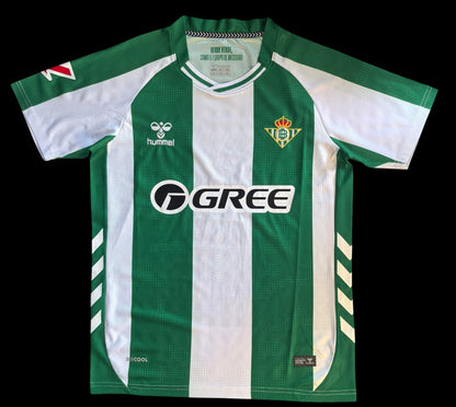 Maillot de football My Store homme vert et blanc à rayures, col rond, tissu respirant, idéal pour le sport.
